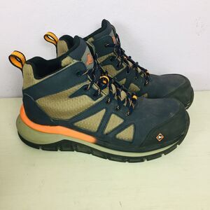 MERRELL Work Fullbench Speed Mid CF Black & Orange J003321 Mens Boots Size 6 M